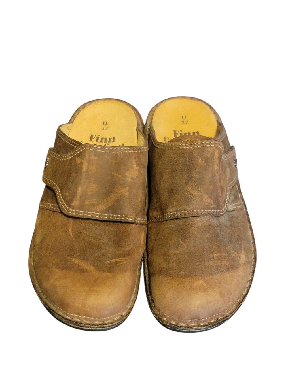 FINN Comfort Clogs Brown Nubuck Leather Slip On Comfort Shoes Mules 37 US 6.5-7 - Picture 6 of 10